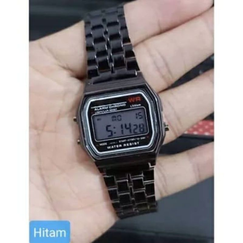 Jam Tangan Wanita Kasual Strap Rantai Steel Tipis free baterai ||JAM tangan wanita pria digital simple dan murah