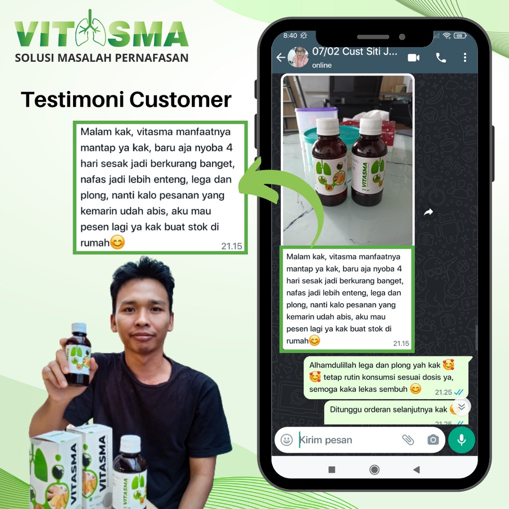 [[READY STOCK]] VITASMA Madu Asma Herbal Original Atasi Masalah Asma / TBC Paru Paru / Sesak Nafas / Sesak Napas / Batuk / Flek Obat Pernapasan Lega / Obat Batuk Herbal / Obat Asma Tbc / Asli Terlaris Terampuh Termurah BPOM Halal MUI-3