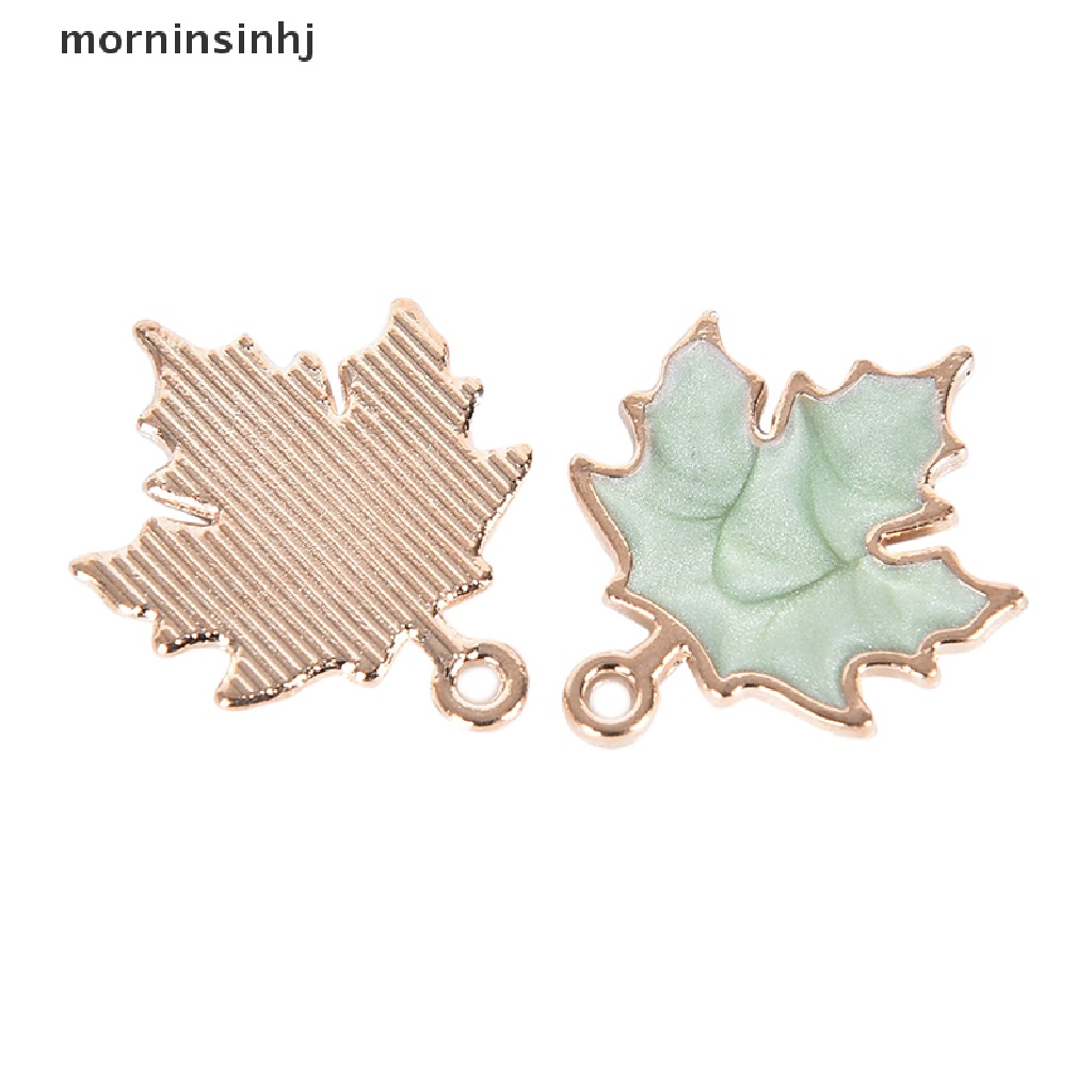 10pcs / set Liontin Daun Maple Bahan Alloy Handmade Diy Untuk Perhiasan