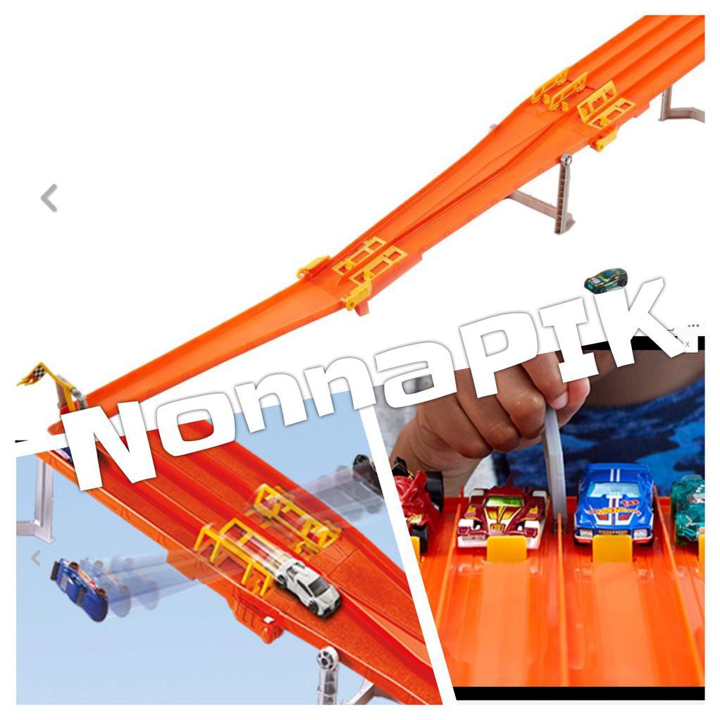 Track Diecast Hot Wheels 4 Lane Elimination Race Track Set