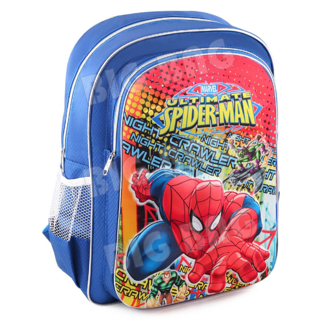 Tas Ransel Anak Laki-laki Karakter - Big Emboss - Spider-Man - Crawler + FREE Botol Minum