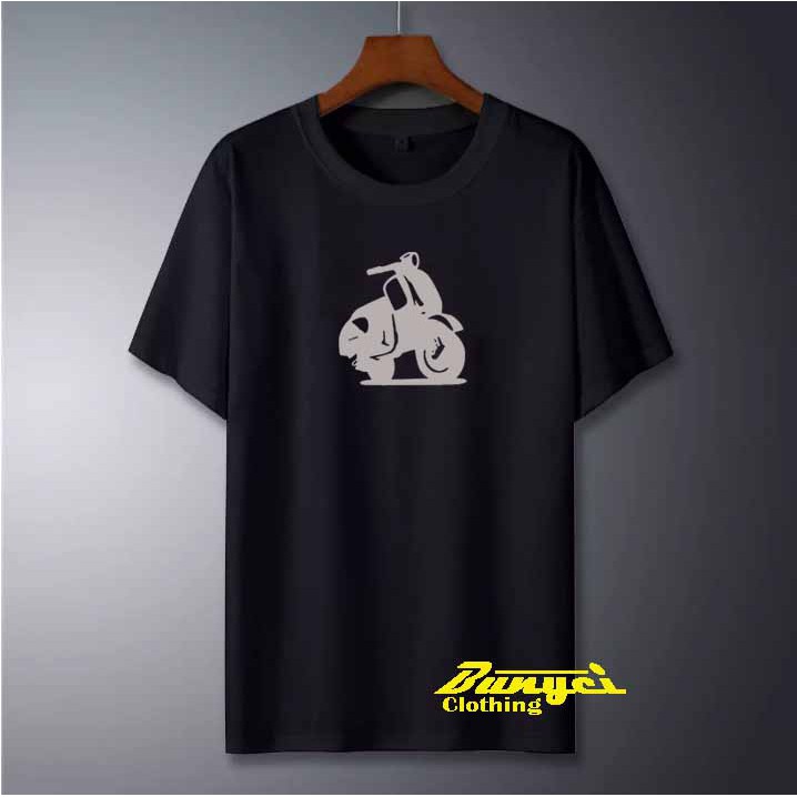 Bluekshop T-Shirt Pria Vespa Premium logo Putih / kaos Distro / Fashion Pria / Kaos polos / Baju