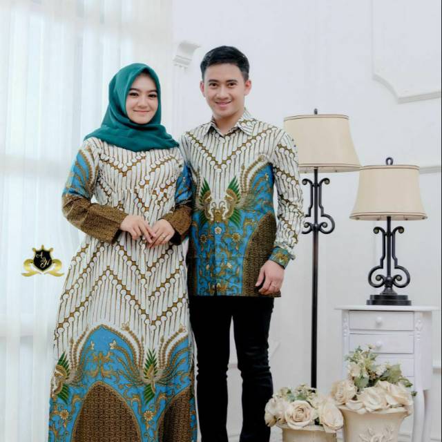 Rama Sinta couple - kemeja batik pria dan gamis batik