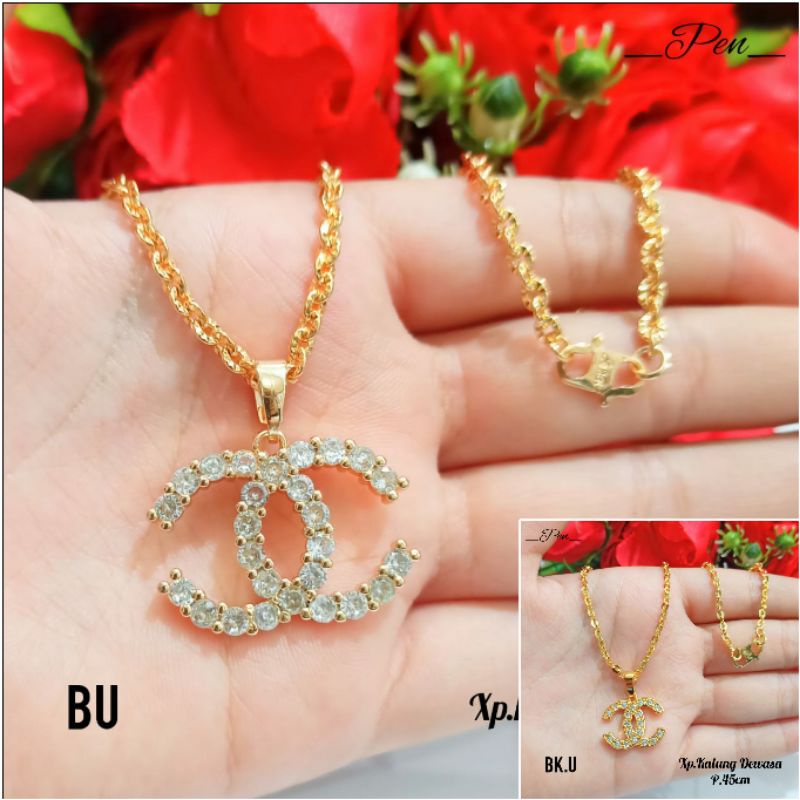 Fourfashion Kalung+Liontin Dewesa Xuping Motif Chenel Premium PD212