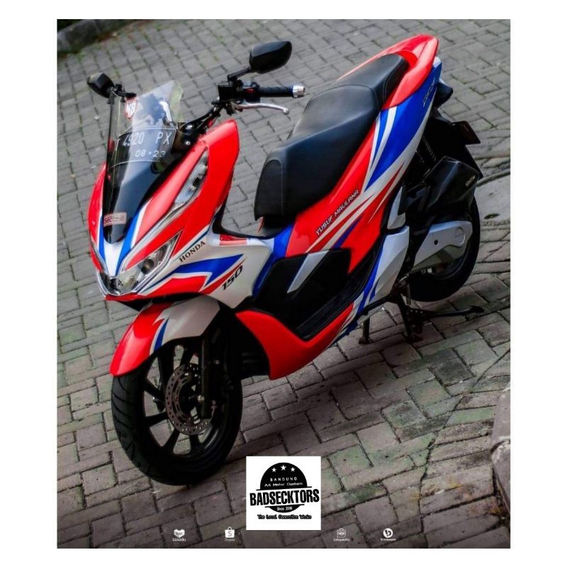 STRIPING DECAL PCX 150 FULL BODY MOTIF KEREN