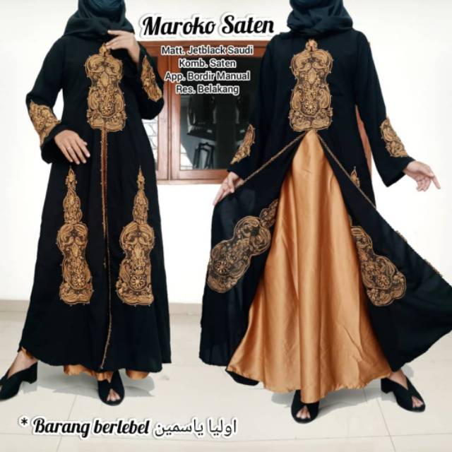 gamis/dress/abaya maroko saten