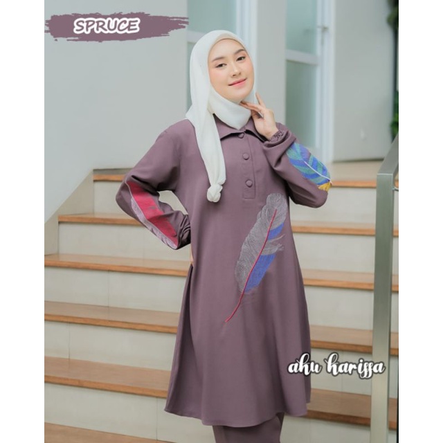 setcel Ori Aku Karissa setelan celana + tunik kemeja model kekinian new arrival (HARGAPROMO)