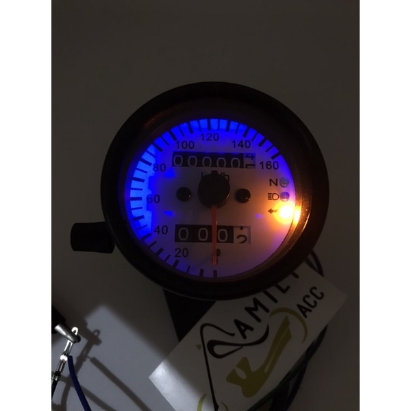 Speedometer Kilometer LED Stelan Indikator Hitam/Putih Untuk Semua Jenis Custom DLL