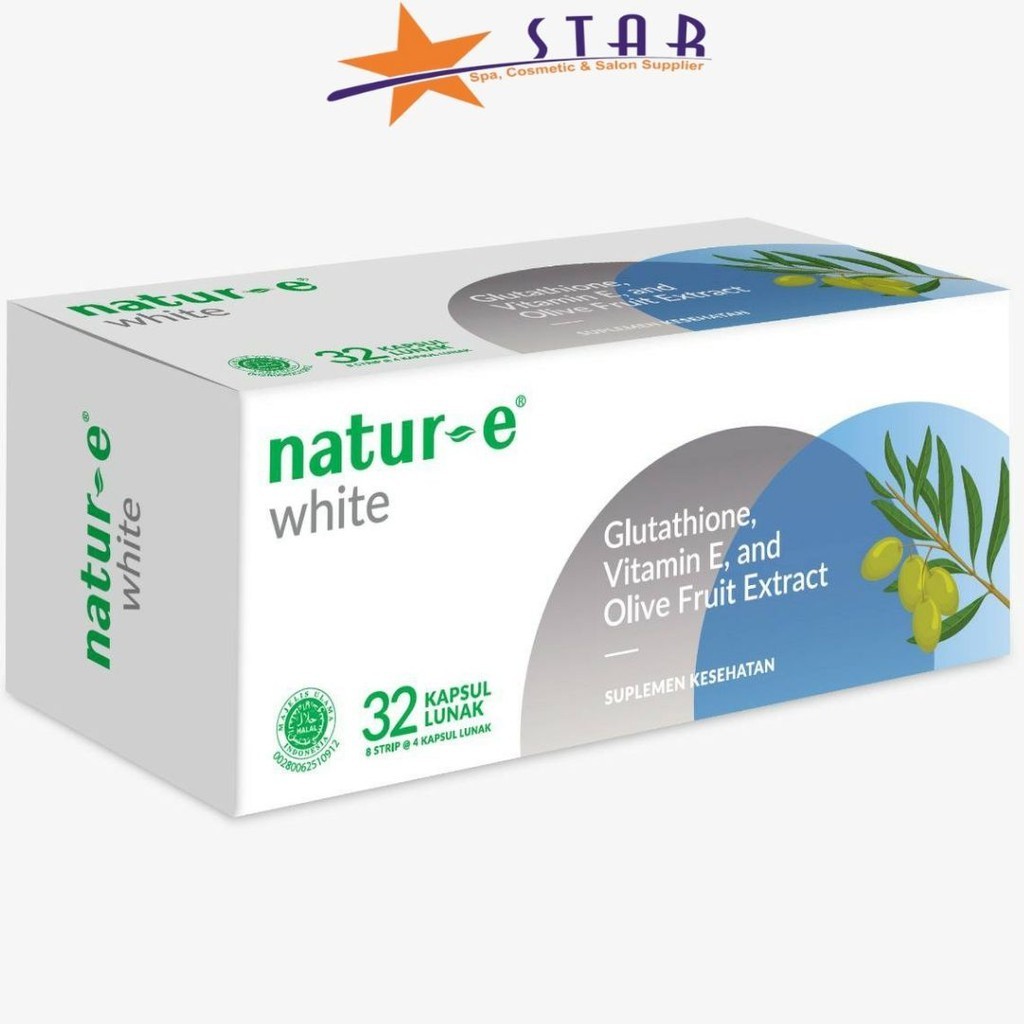 ✨STAR✨{ ISI 32'S } Natur-E White Glutathione Soft Capsule 32's { KAPSUL PUTIH BIRU }