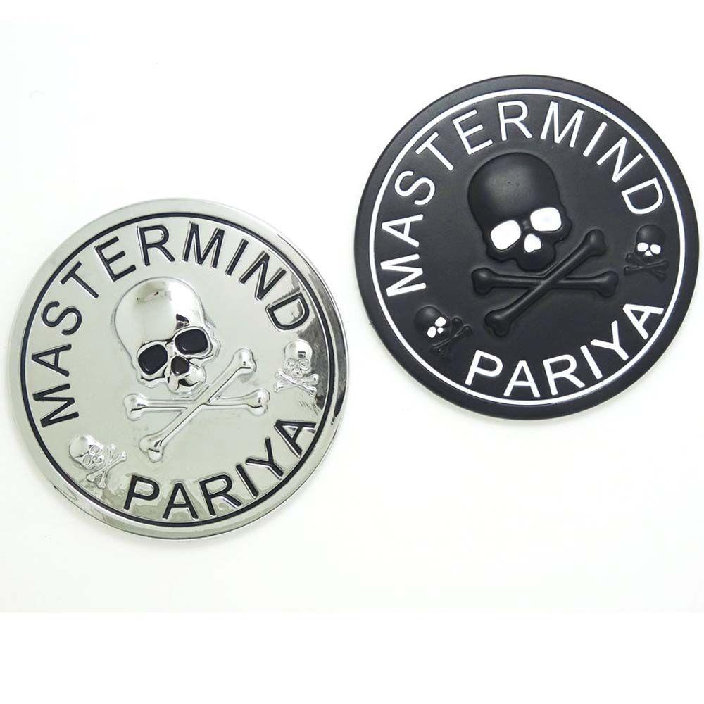 LANFY Tengkorak Stiker Mobil Universal Water-proof Dekoratif Tag Badge Decals Metal Rear Trunk Emblem Mobil Side Fender Decal