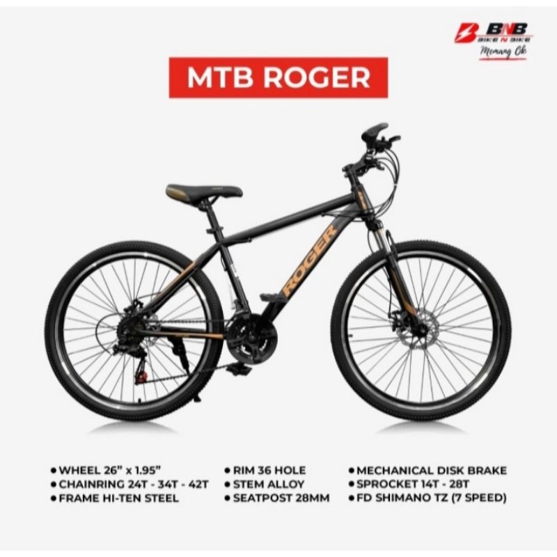 Sepeda gunung MTB BNB 26 Roger