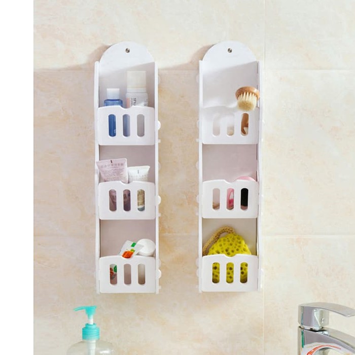 Rak kosmetik Rak Dinding Storage Serbaguna 3 Kotak