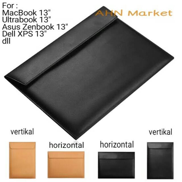Tas MacBook 13 / Laptop Ultrabook 13 Sleeve case Kulit