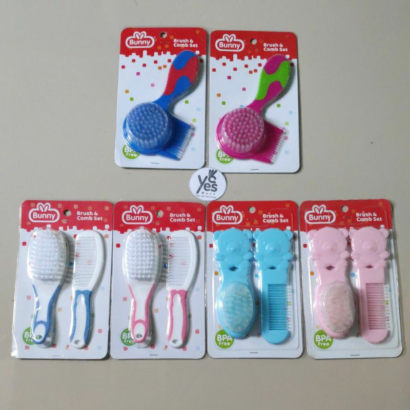 Bunny Brush &amp; Comb Set 1102/1104/1107 Paket Sikat Sisir Lembut Halus Baby 0 Bulan Newborn Bayi Baru Lahir Cewek Cowok buny