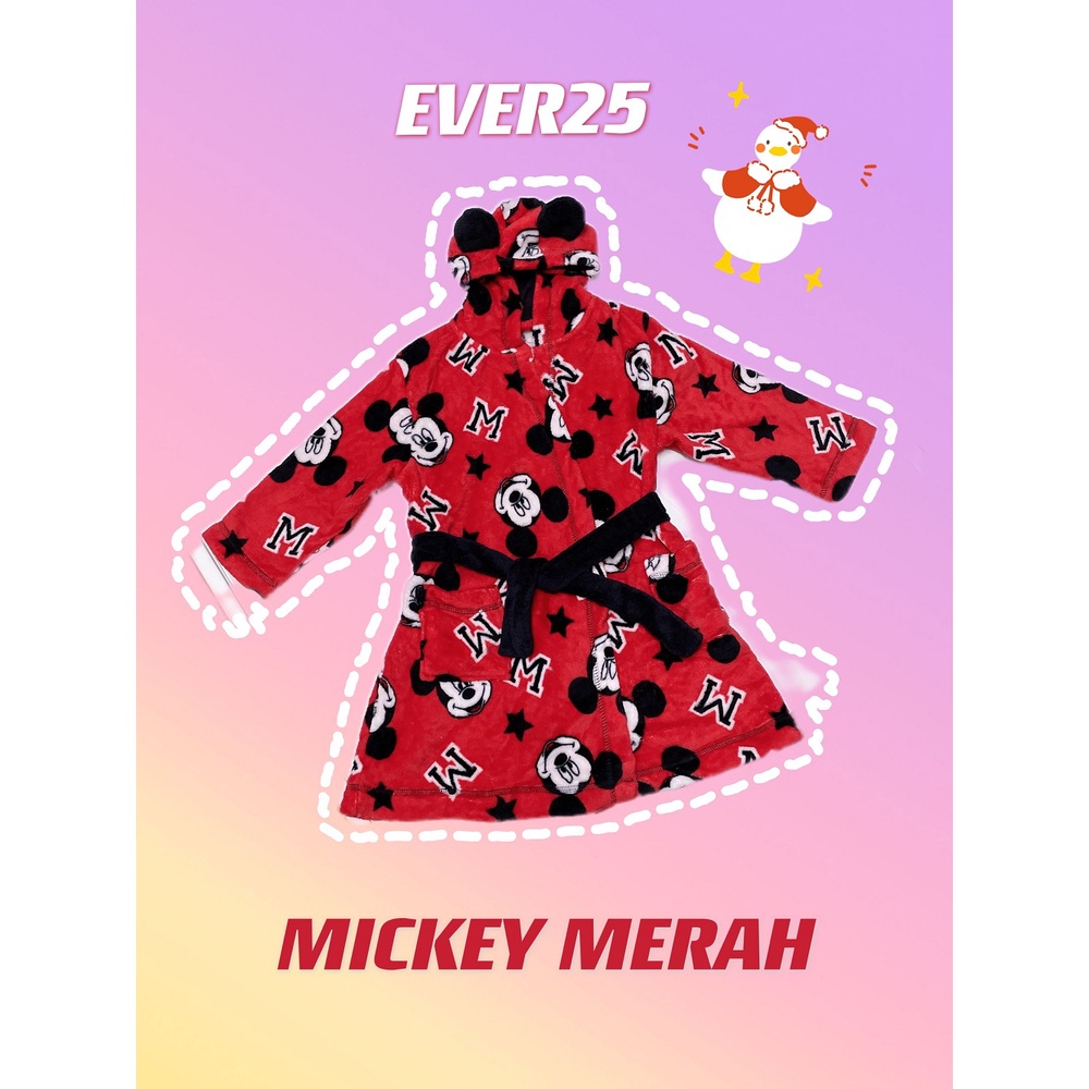 KIMONO PIYAMA MANDI RENANG ANAK Karakter PEPPA MICKEY MARVEL FROZEN UNICORN