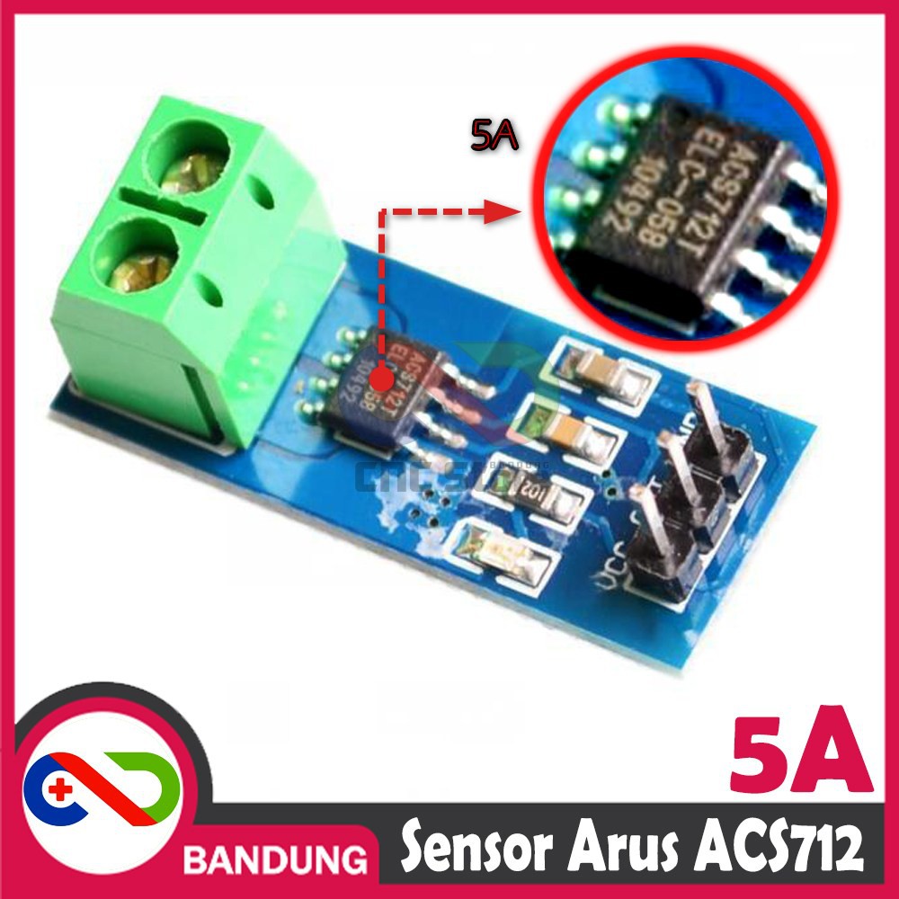 SENSOR ARUS ACS712 5A RANGE HALL CURRENT SENSOR MODULE FOR ARDUINO UNO ...