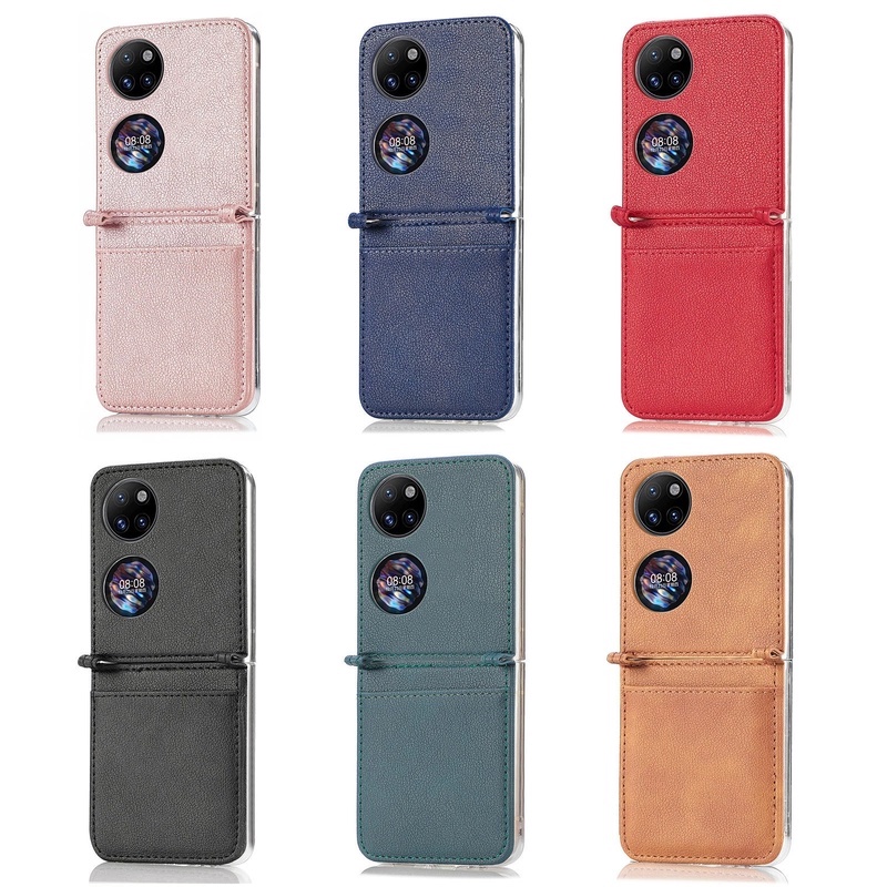 Casing Flipcase Huawei P50 Full Body Bahan Kulit PU Mewah