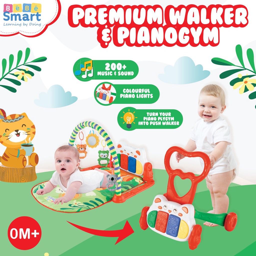 Babe Smart Premium Walker &amp; Pianogym / Dorongan Bayi