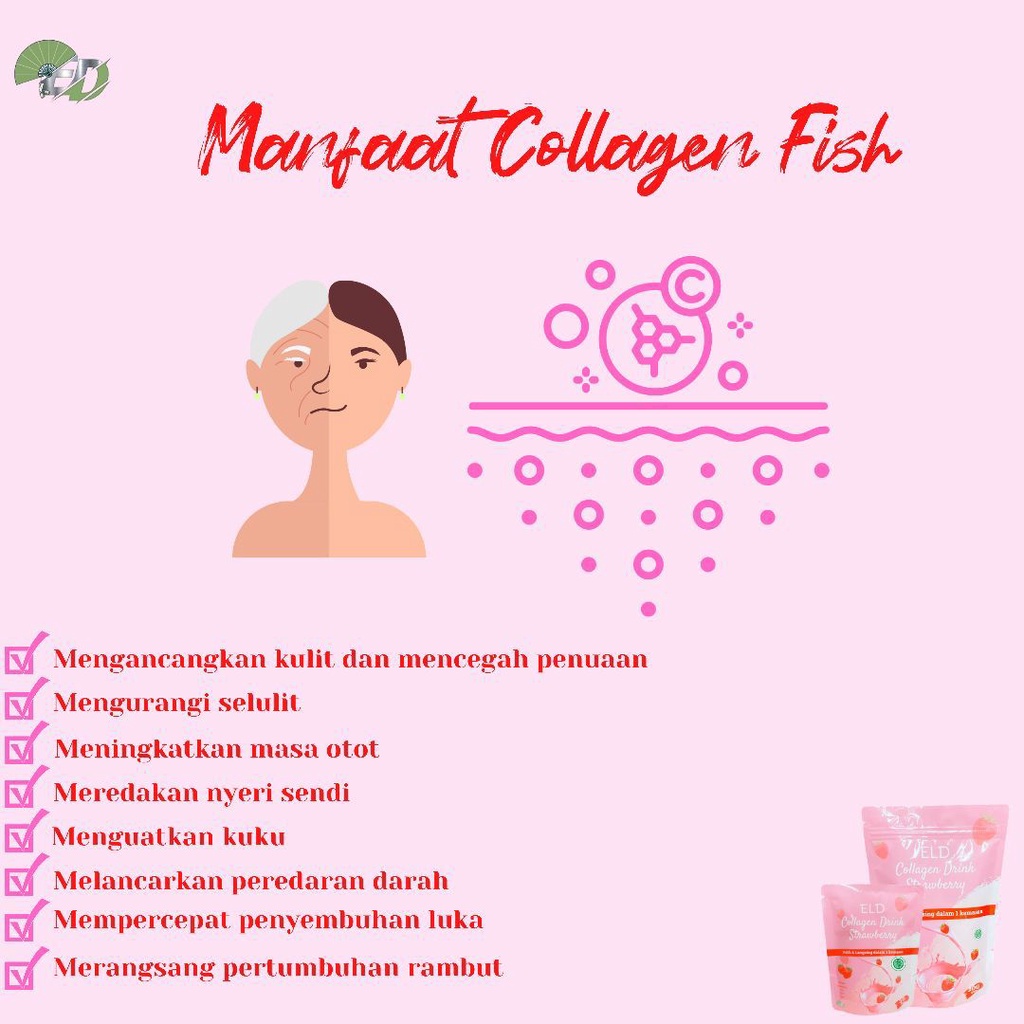 ELD Collagen Drink Original Kemasan 125 Gram Minuman Pemutih dan Pelangsing Badan dalam 1 Kemasan