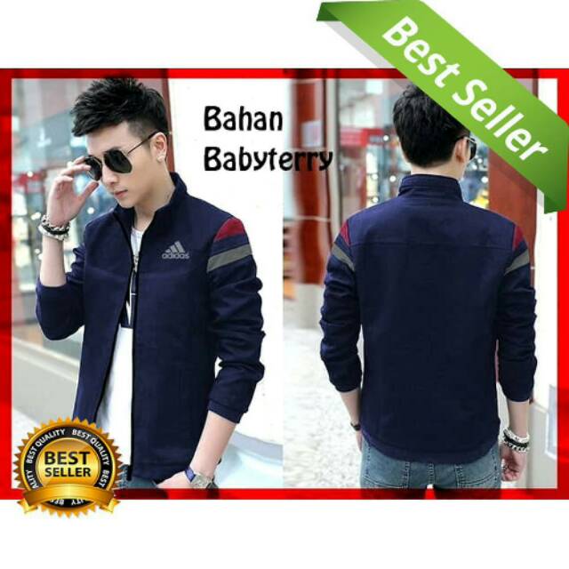 Jaket Outwear Pria Jaket Adidas Jaket Cowok Jaket Pria Sporty Jaket Sport Sweater Pria Adidas Navy