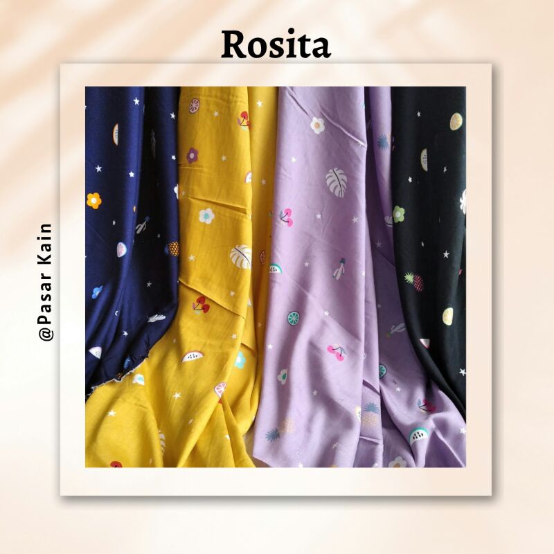 Kain Rayon Meteran motif Rosita