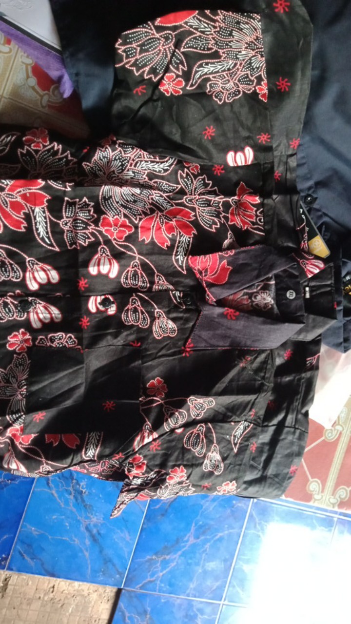 Batik Couple Keluarga Sania Ruffle Ori Ndoro Jowi Dnt Motif Sakura Merah Termurah Shopee