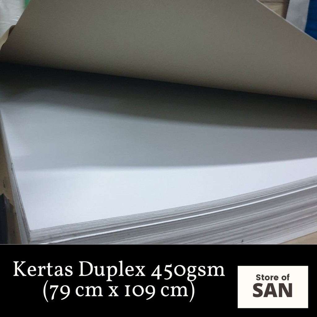 

Kertas Duplex 450 gsm (79 cm x 109 cm) - 5 lembar