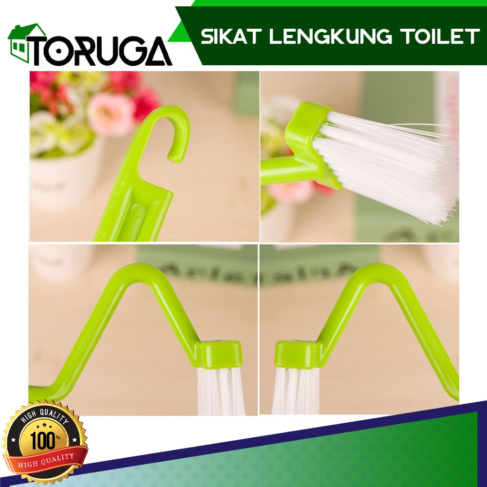 Sikat Brush Pembersih Sudut Mini Wc Toilet Kamar Mandi Bentuk V Lengkung