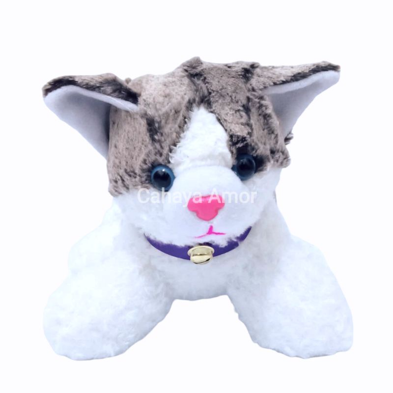 Boneka Kucing Abu-abu Lucu