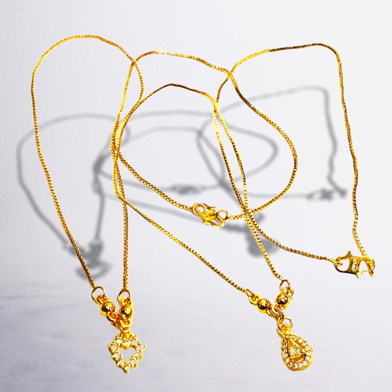 kalung plus leontin // kalung permata //perhiasan //kalung