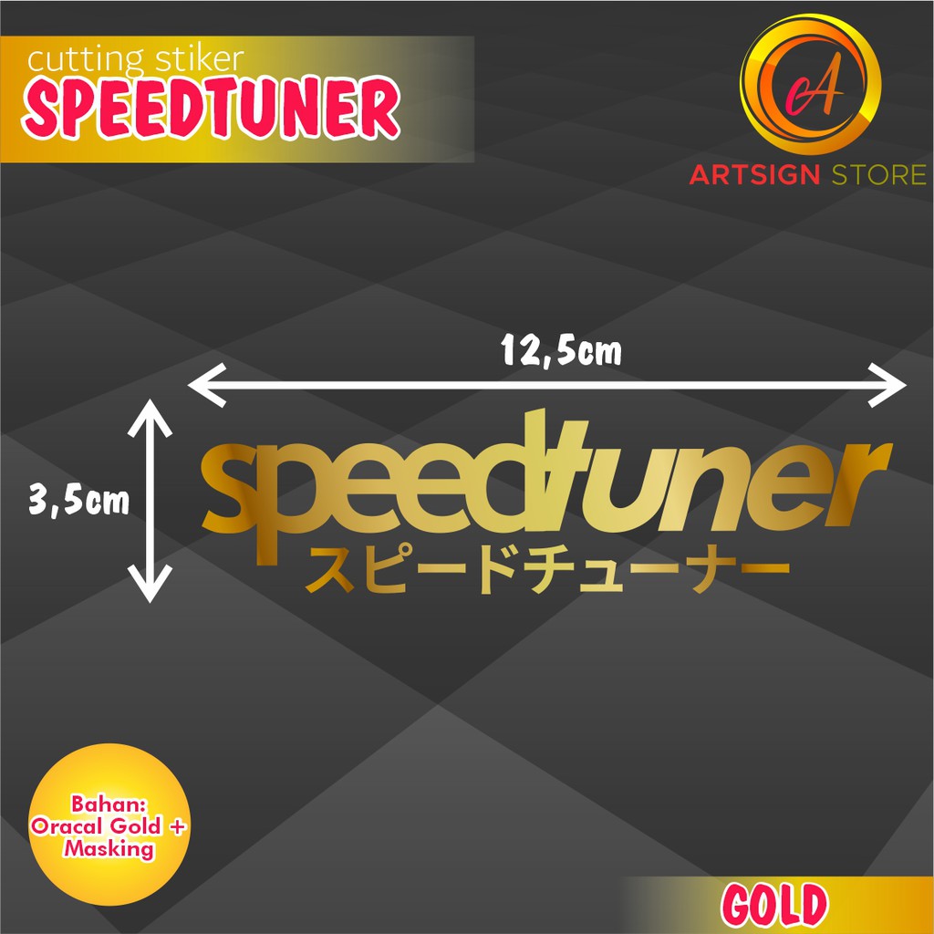 

Stiker Speedtuner 12cm / Sticker Speedtuner Japan / Stiker Reflektif gold