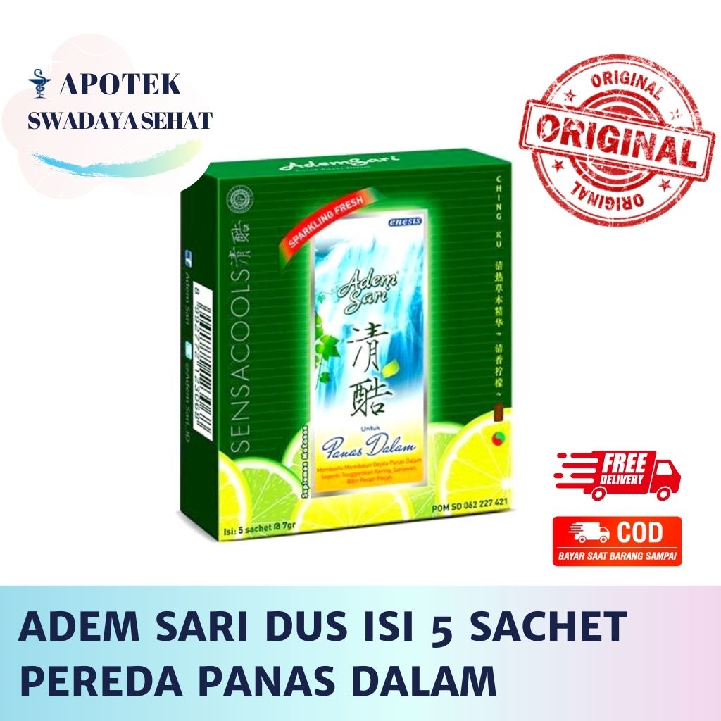 Adem Sari Dus Isi 5 Sachet - Pereda Panas Dalam, Sakit Tenggorokan// Mengandung VitaminC