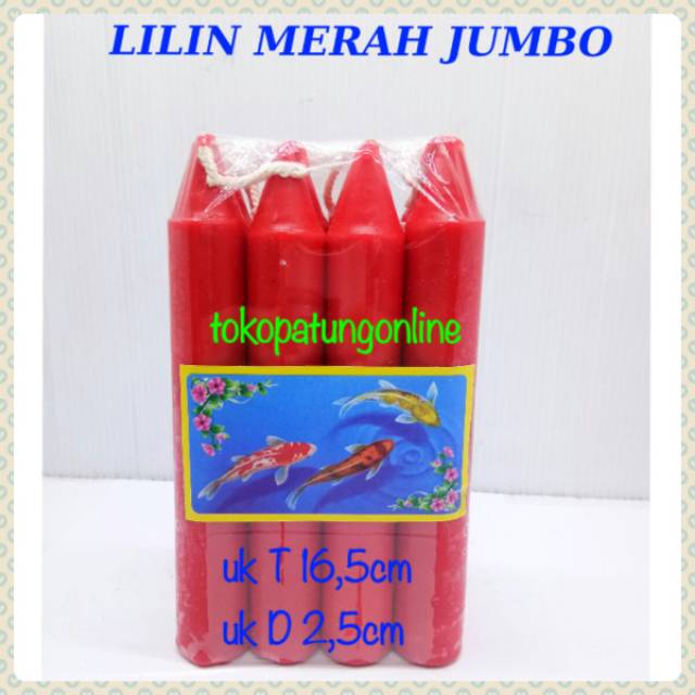 Lilin Merah JUMBO ISI 8