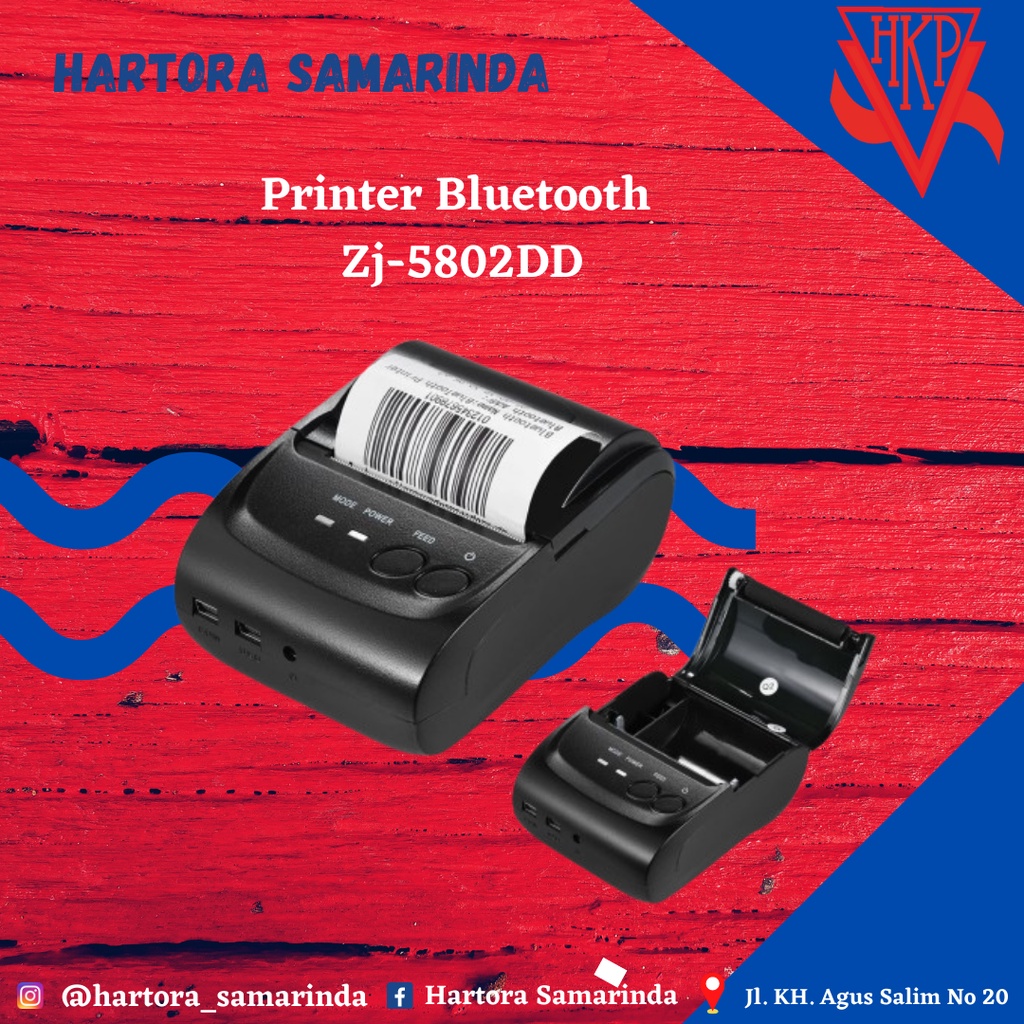 Printer Thermal Bluetooth Zj-5802DD