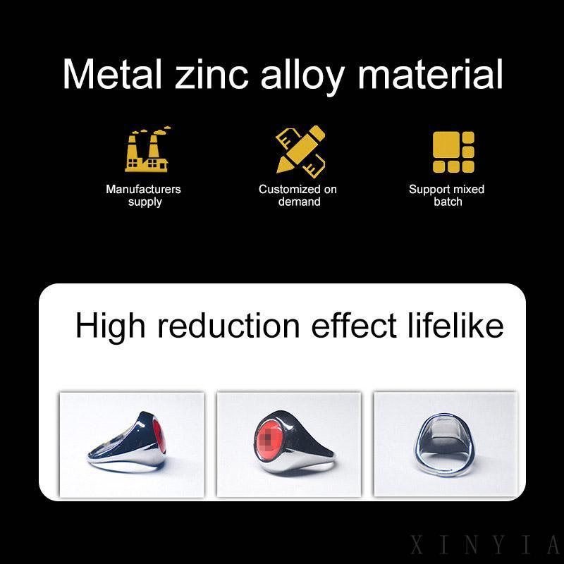 【Bayar di tempat】Cincin Model Terbuka Adjustable Desain Kartun Anime Naruto Untuk Cosplay Anime Jepang HOKAGE