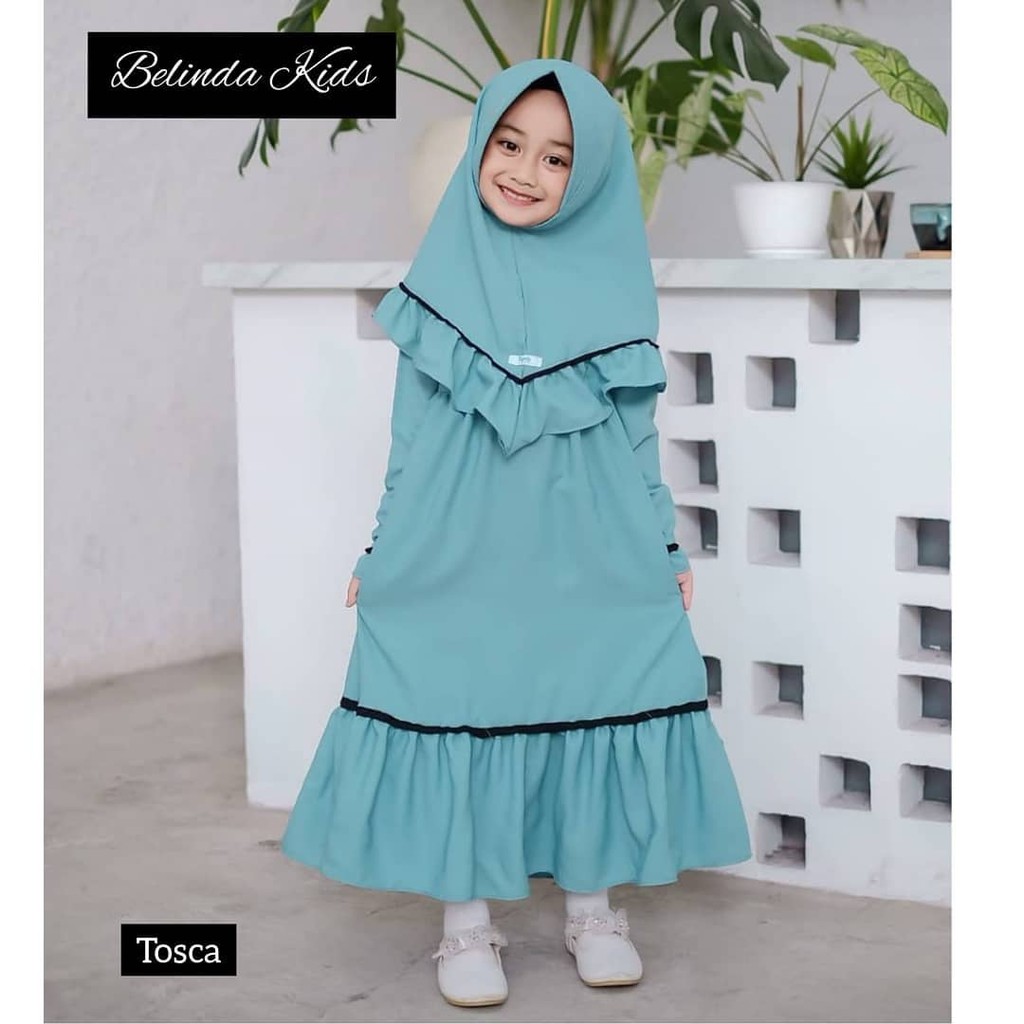 BELINDA SYARI KIDS KF 9 - 10 TAHUN BAHAN MOSSCRAPE DAPAT GAMIS + HIJAB Gamis Anak Perempuan Baju Anak Perempuan Terbaru 2021 Modern Gamis Anak Tanggung Gamis Anak Renda BEST SELLER