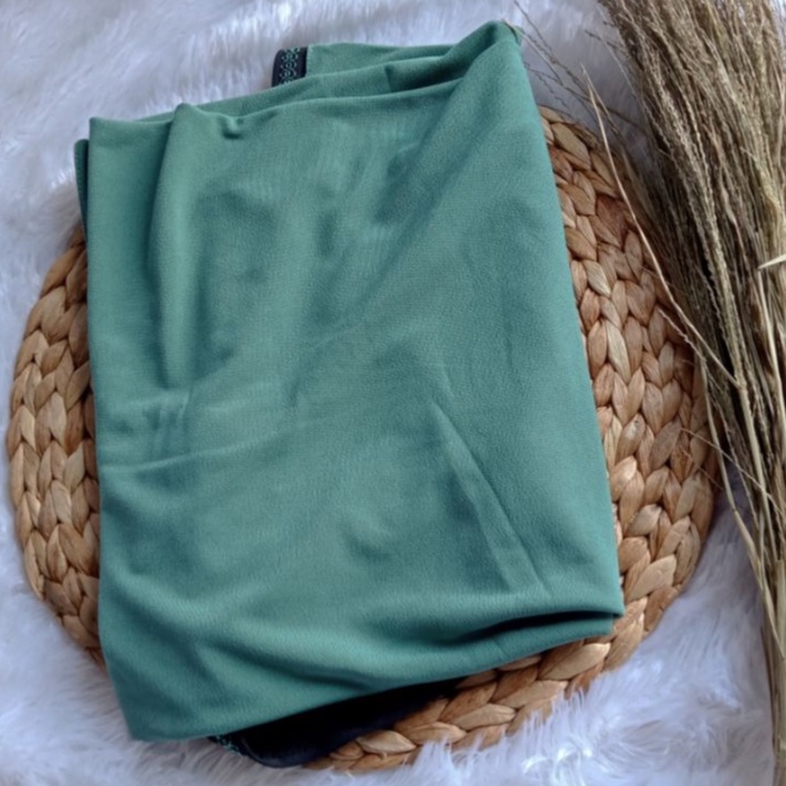 (SK²³ Minny Kamsay) Jilbab INSTAN JERSEY SUPER - Hijab Instan List Kombinasi-Tosca Muda