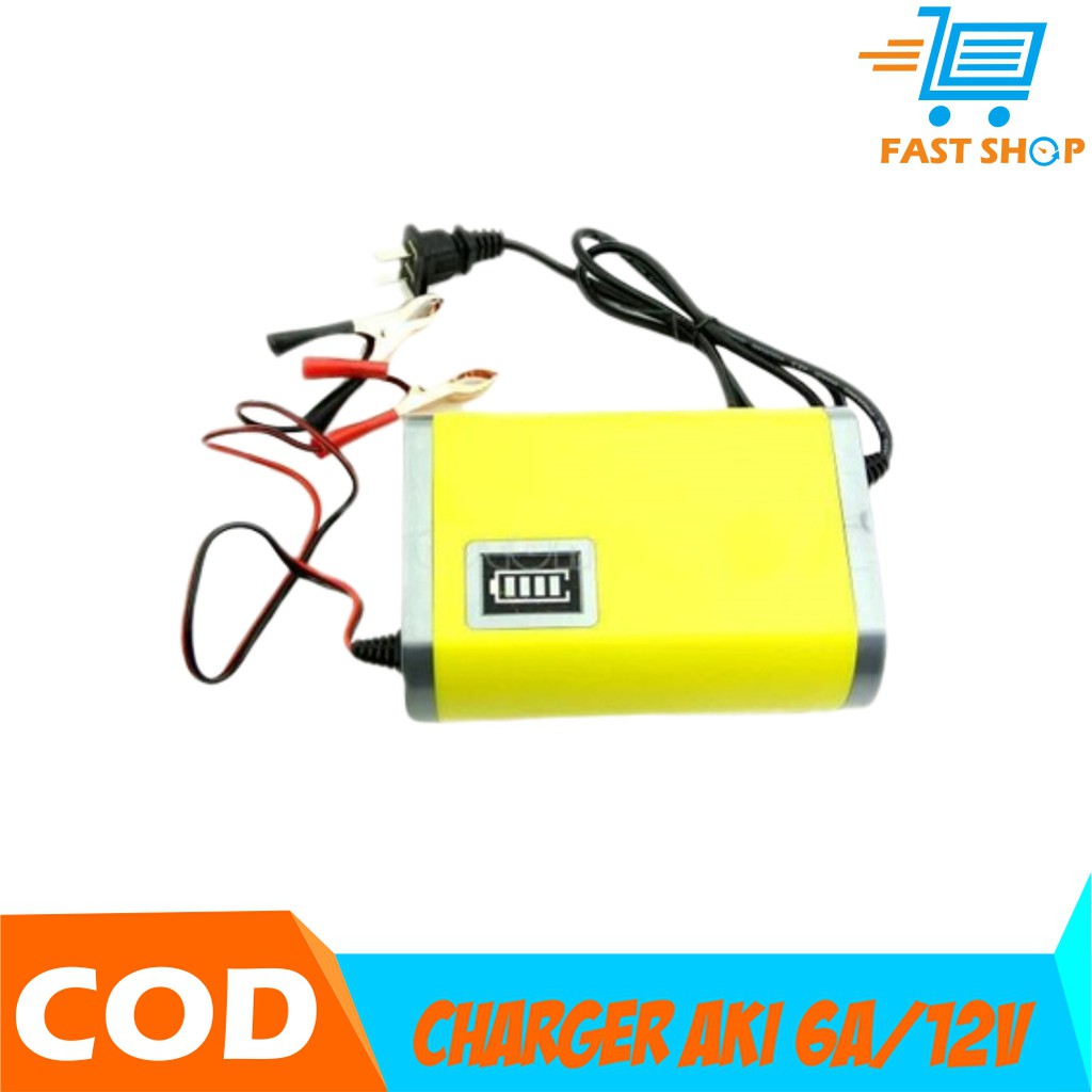 Charger Aki Portable 6A/12V Mobil | Motor