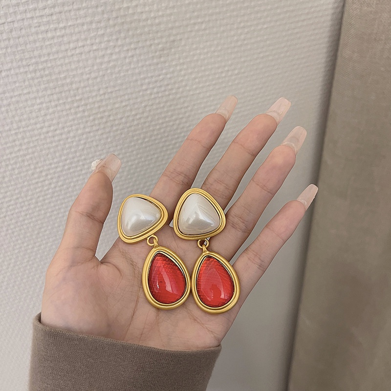 Anting Gantung Panjang Model Segitiga Gaya Retro Untuk Wanita