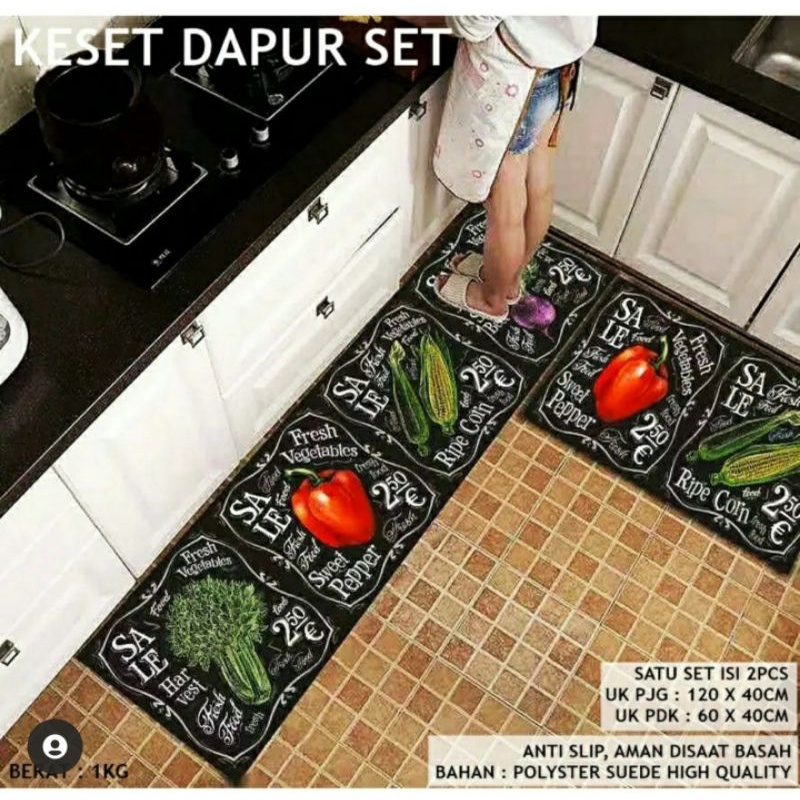 Alas Kaki Dapur mat keset Kitchen Set