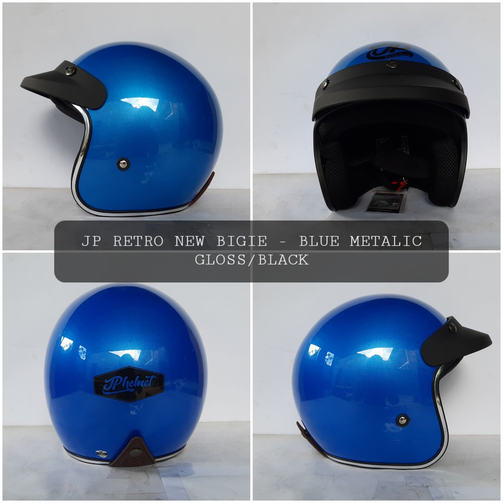 HELM BOGO JPX_JP NEW BIGIE_SOLID - BLUE METALIK GLOSI