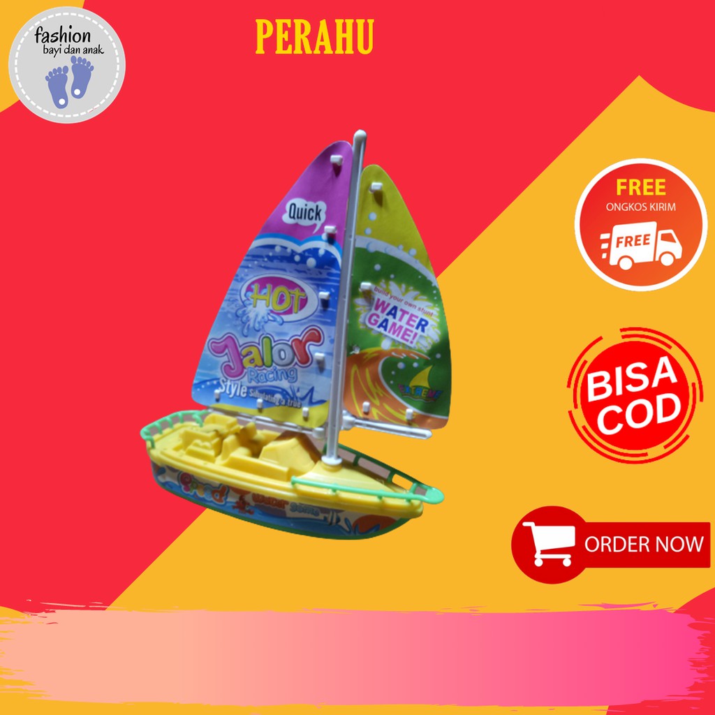 Fashion Bayi - Mainan Anak Perahu - Perahu  jalan Sendirinya - Perahu Layar Mainan