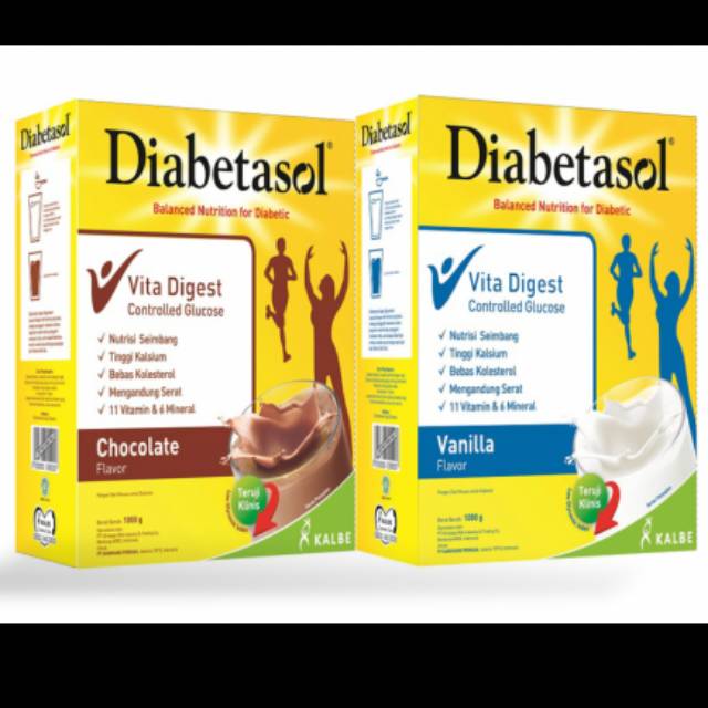 

Diabetasol 1000gr w/ Vitadigest rasa Coklat atau Vanilla