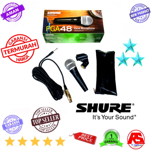 MIC SHURE PGA48 VOKAL PRO KARAOKE