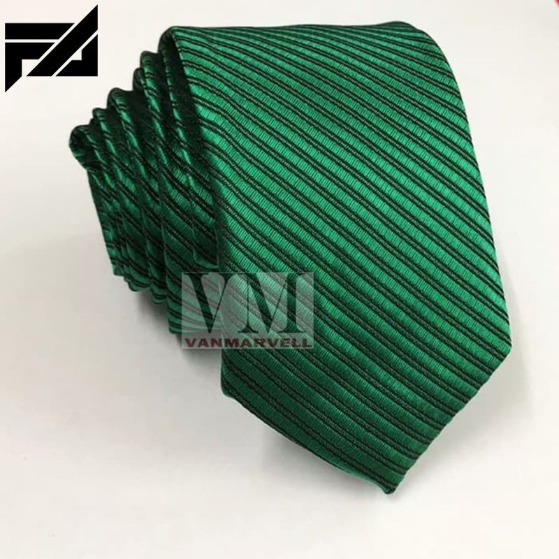 TERBARU VM Dasi Hijau Polos Garis Slim Dasi Kerja Dasi Pesta