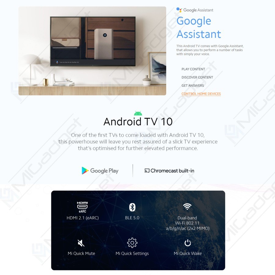 Mi TV 4 55&quot; Bezel-less 4K Smart TV Android (Xiaomi 55 inch Resmi TAM)