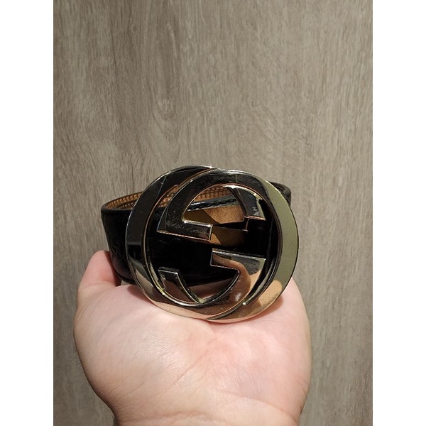 BELT GUCCI BLACK FOR MEN [ORIGINAL 100% HONGKONG] WITH RECEIPT