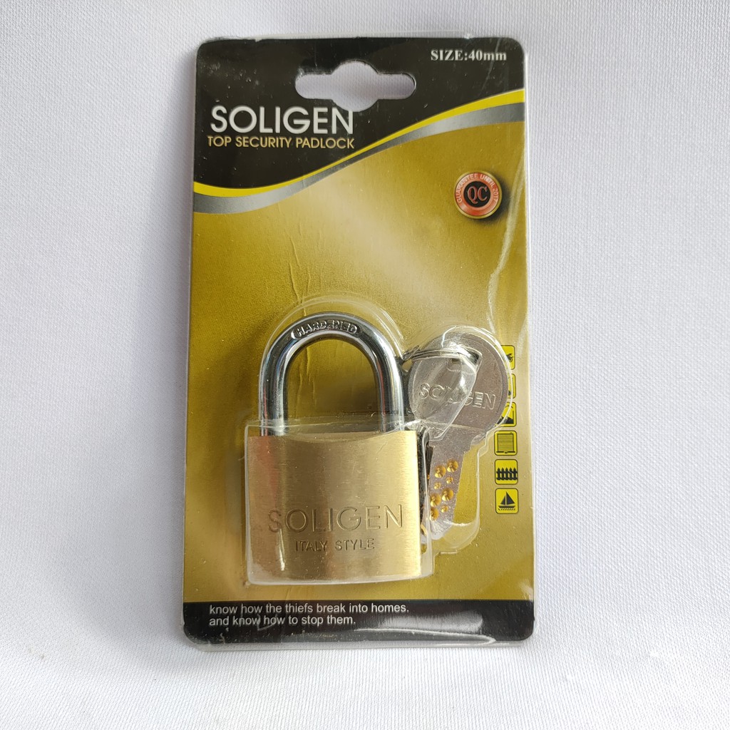 Soligen Solid Padlock Gembok 40mm