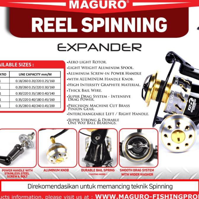 Reel Maguro Expander Power Handle 2000 3000 4000 5000 6000 - 2000