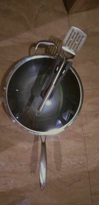 Premium Wajan Penggorengan Kuali Wok Pan Stainless 304 Anti Gores Anti Lengket Menjaga Kesehatan